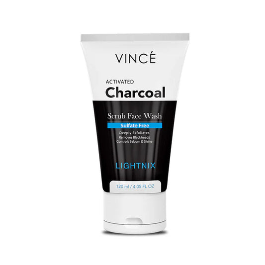VINCE CHARCOAL SCRUB FACEWASH LIGHTNIX 120ML