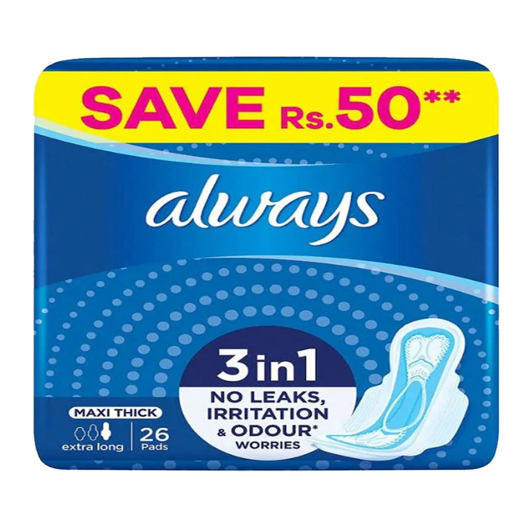 ALWAYS 3IN1 MAXI THICK 26 SANITARY PADS