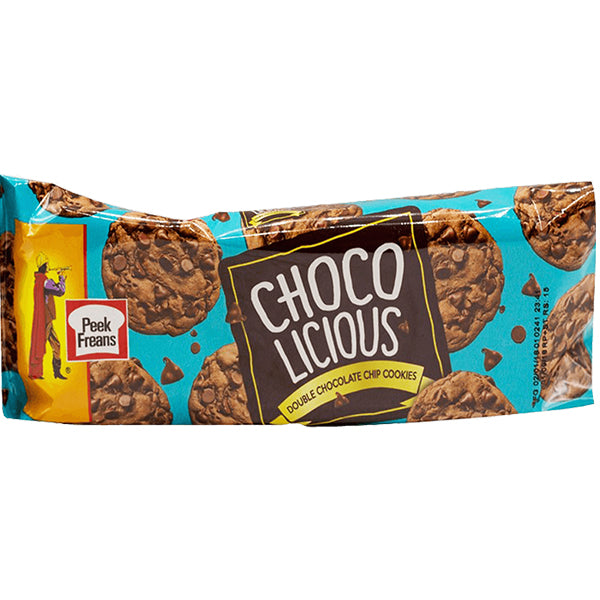 PEEK FREANS CHOCO LICIOUS COOKIES DOUBLE CHOCOLATE HALF ROLL.