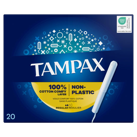 TAMPAX COTTON COMFY LAYER REGULAR 20