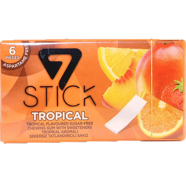 7 STICK BUBBLEGUM TROPICAL 14.5GM