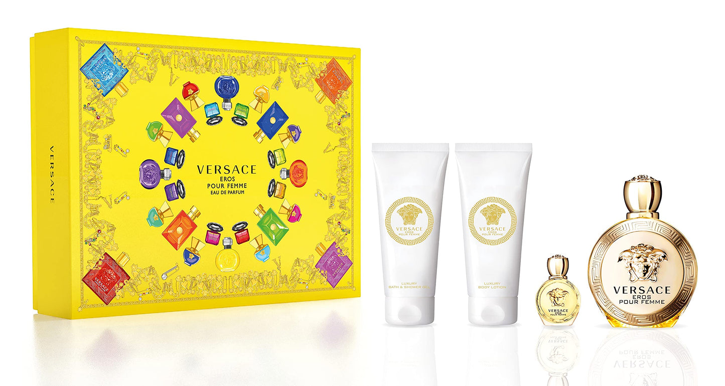 VERSACE EROS POUR FEMME EDP 4PCS SET