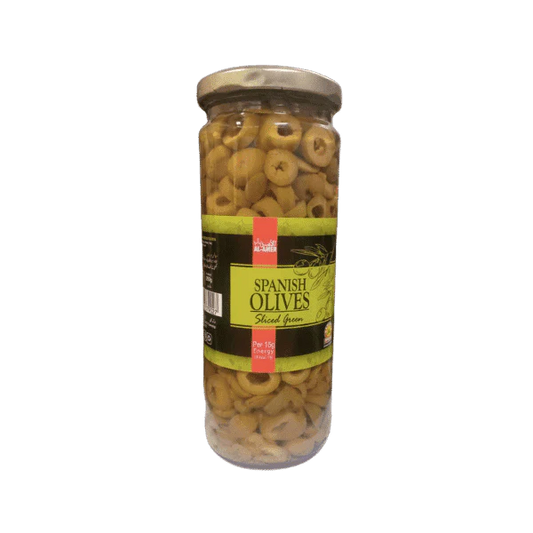 Al-Amer Sliced Green Spanish Olives 430g | Premium Sliced Olives