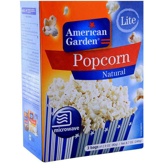 AMERICAN GARDEN POP CORN LITE NATURAL 204G