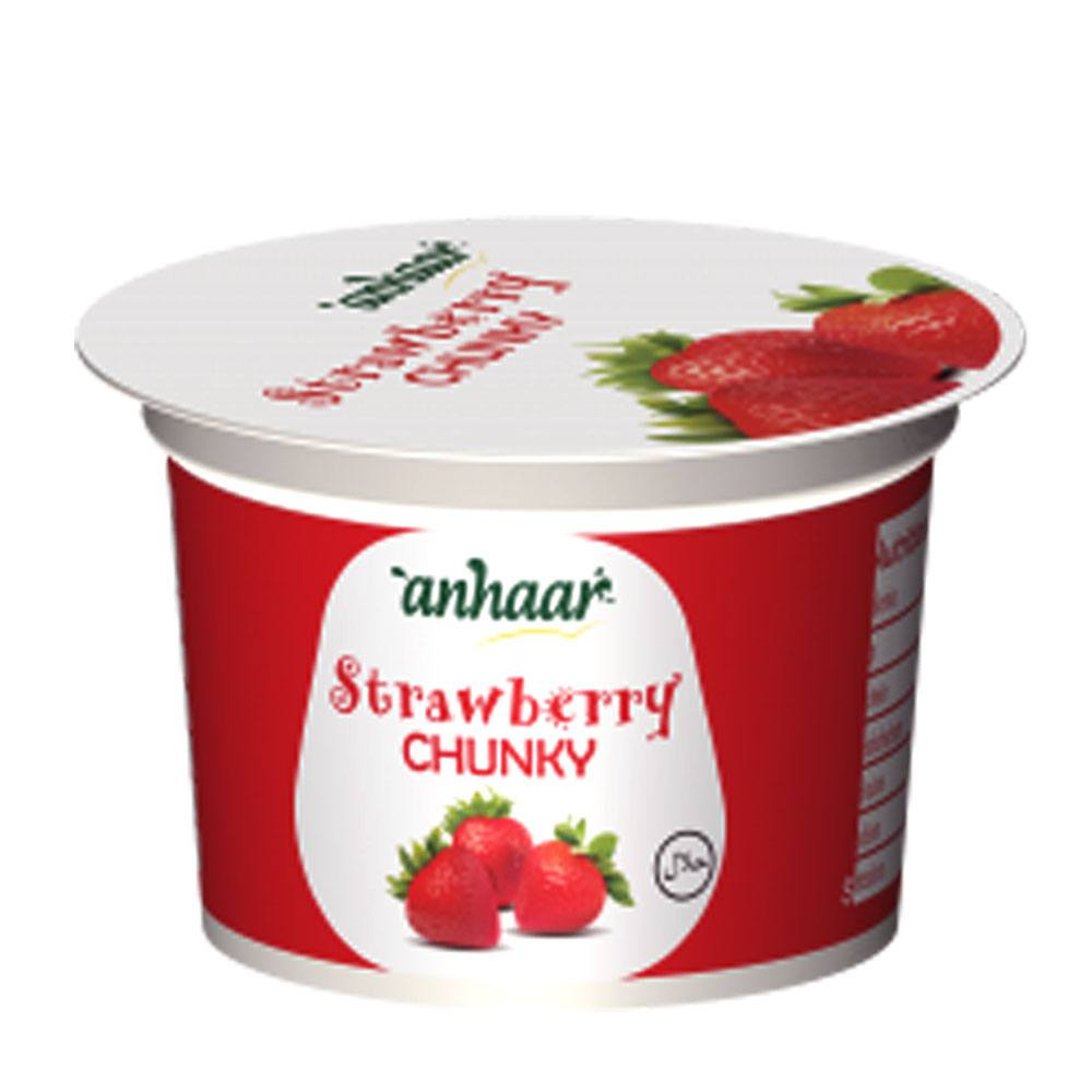 ANHAAR STRAWBERRY FLAVOURED YOGURT 80G