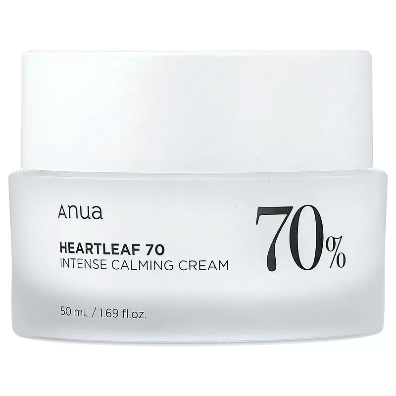 ANUA Heartleaf Intense Calming Cream 70% 50ml Soothing Moisturizer for Sensitive Skin
