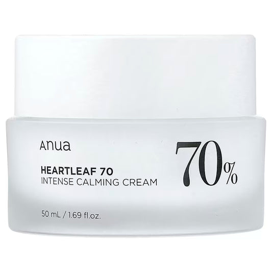 ANUA Heartleaf Intense Calming Cream 70% 50ml Soothing Moisturizer for Sensitive Skin