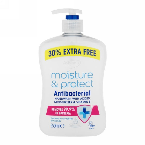 ASTONISH MOISTURE & PROTECT VITAMIN E HAND WASH 650ML