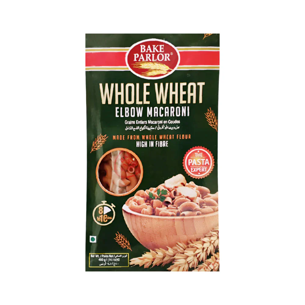 BAKE PARLOR WHOLE WHEAT ELBOW MACARONI 400G