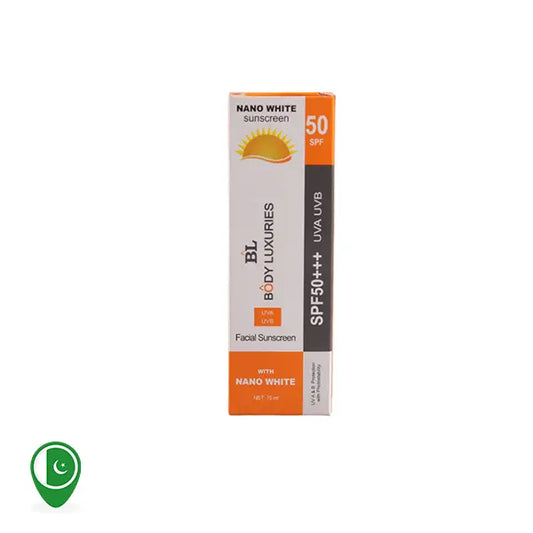 BODY LUXURIES NANO WHITE SUNSCREEN 75ML
