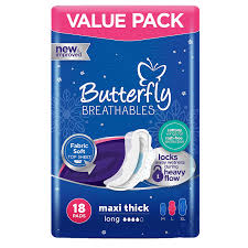 BUTTERFLY MAXI THICK LONG-18 PADS