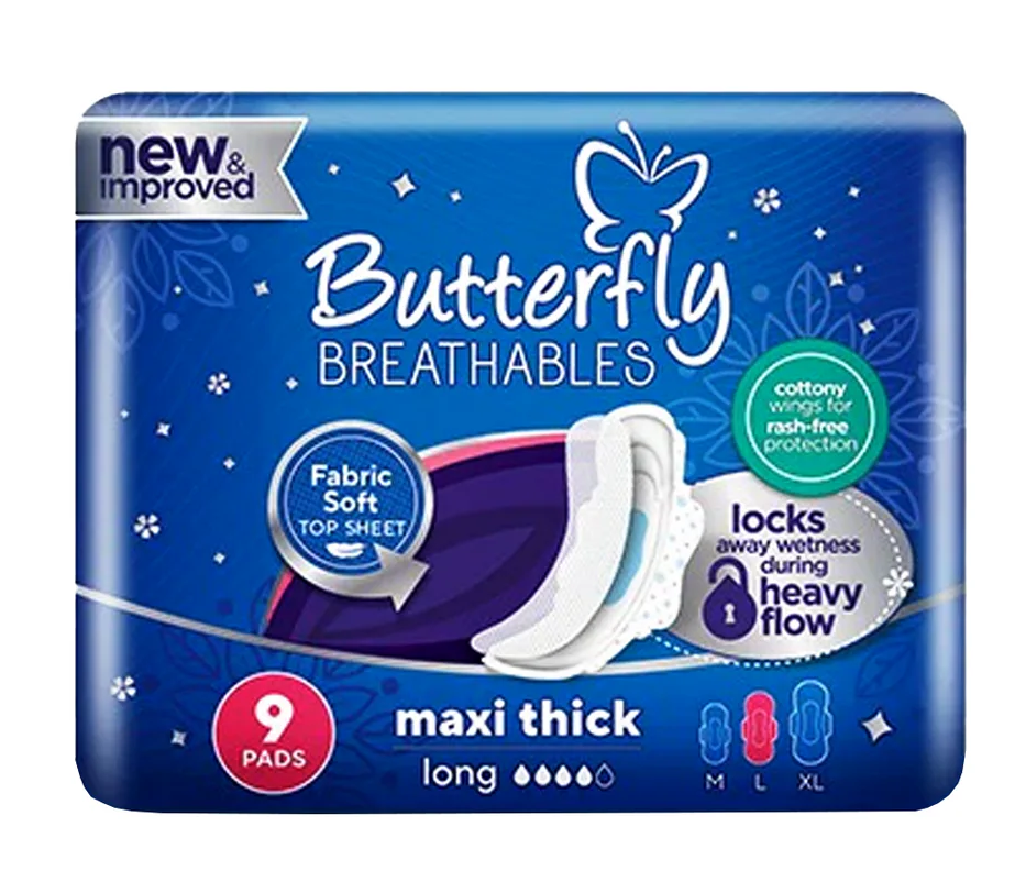 BUTTERFLY MAXI THICK LONG-9 PADS