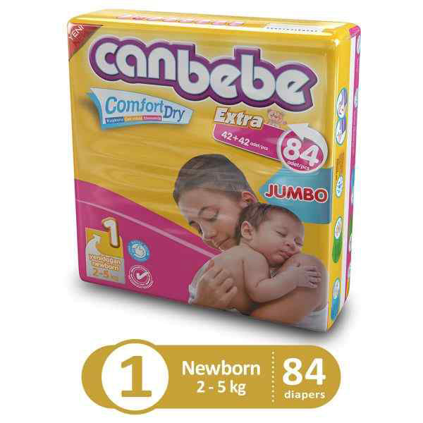 CANBEBE 1 NEWBORN 2-5KG 84PCS DIAPER