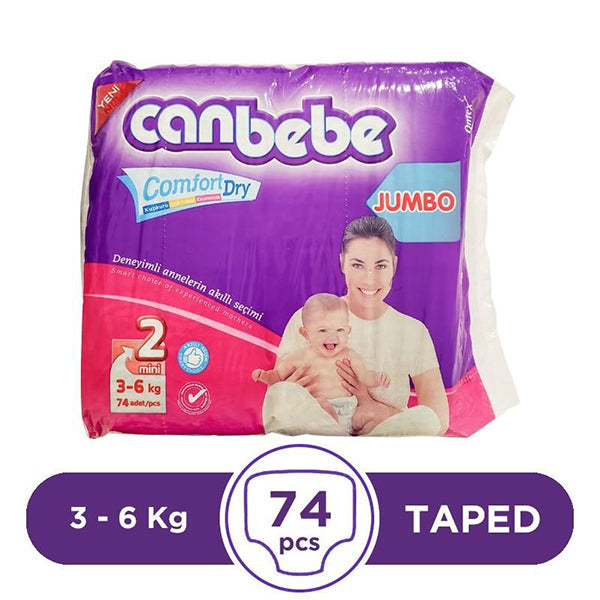 CANBEBE JUMBO 2 MINI 3-6KG 74PCS DIAPER