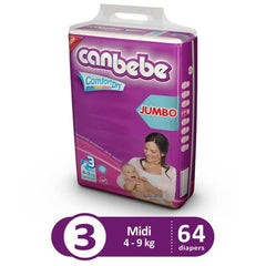 CANBEBE JUMBO 3 MIDI 4-9KG 64PCS DIAPER