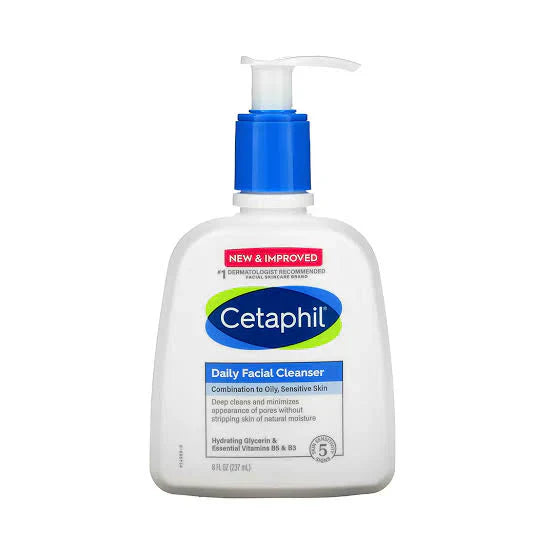 Cetaphil Daily Facial Cleanser 237ml – Gentle Face Wash for Normal to Oily Skin