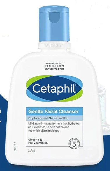 Cetaphil Gentle Facial Cleanser Dry to Normal, Sensitive Skin 237ml