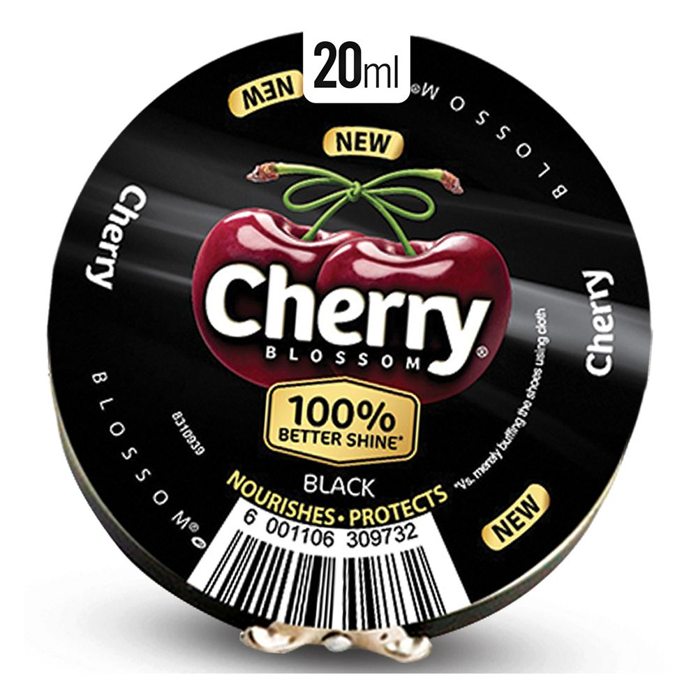 CHERRY BLOSSOM BLACK SHOE POLISH 20ML