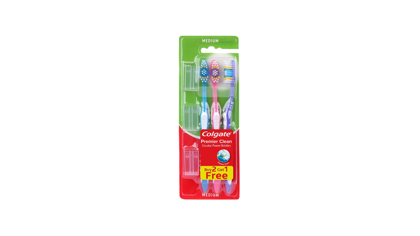 COLGATE PREMIER CLEAN MEDIUM TOOTH BRUSH COMBO