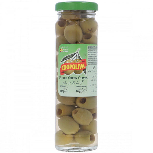  COOPOLIVA PITTED GREEN OLIVES 70G