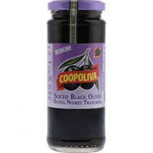 COOPOLIVA SLICED BLACK OLIVES 165G