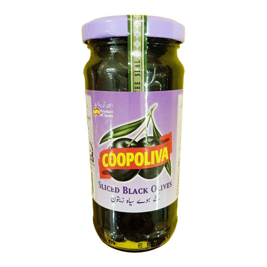 COOPOLIVA SLICED BLACK OLIVES 230G
