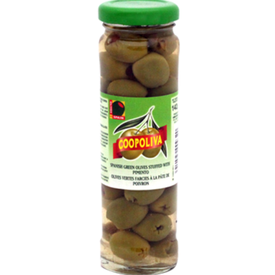 COOPOLIVA WHOLE GREEN OLIVES 85G