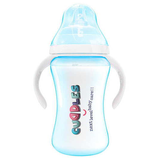 CUDDLES FEEDING BOTTLE BLUE 6M+ 260ML