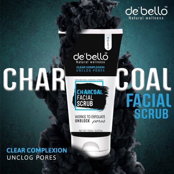 DEBELLO CHARCOAL FACIAL SCRUB 150ML