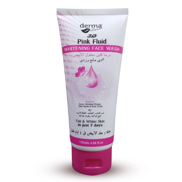 DERMA CLEAN PINK FLUID FACE WASH 120ML