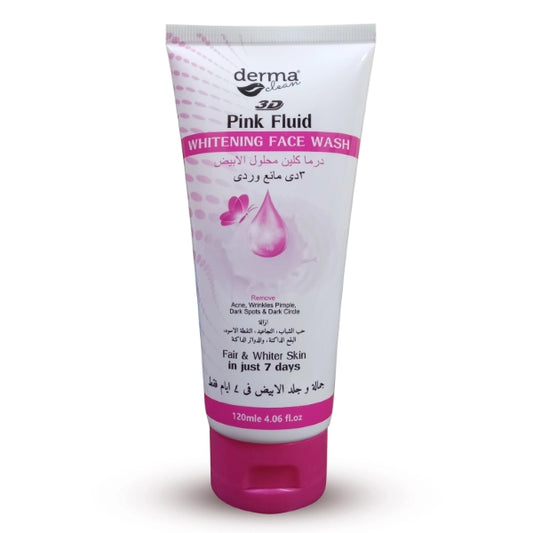 DERMA CLEAN PINK FLUID FACE WASH 120ML