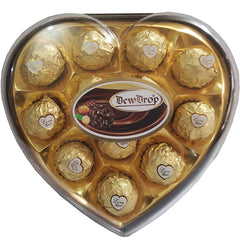 DEWDROP CHOCOLATE HEART GOLDEN H12G