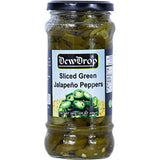 DEWDROP SLICED GREEN JALAPENO PEPPERS 340G