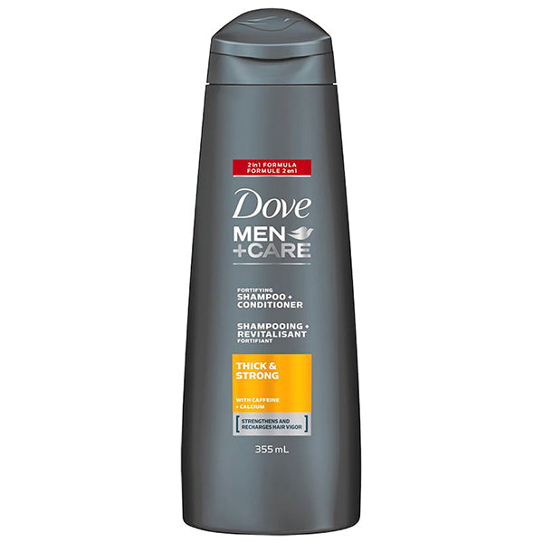 DOVE MEN THICK & CARE SHAMPOO+CONDITONER 355ML