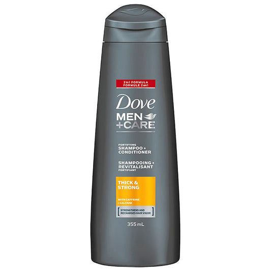DOVE MEN THICK & CARE SHAMPOO+CONDITONER 355ML