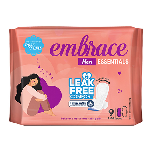 EMBRACE MAXI ESSENTIALS LONG 9 PADS