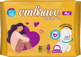 EMBRACE SENSETIVES MAXI EXTRA LONG 8 PADS