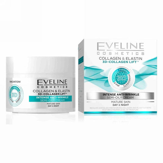 EVELINE COLLAGEN & ELASTIN 3D COLLAGEN LIFT DAY & NIGHT CREAM 50ML