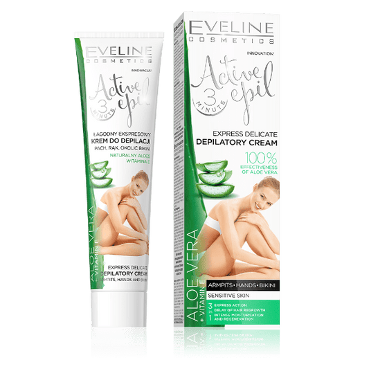 EVELINE DEPILATORY CREAM ACTIVE EPIL ALOE VERA SENSITIVE SKIN 125ML
