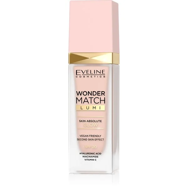 Eveline Wonder Match Lumi Foundation 30ML – 15 Natural Neutral | Medium Coverage, Radiant Finish