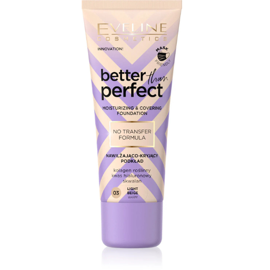 Eveline Better Than Perfect Foundation 30ML – 03 Light Beige | Flawless Coverage