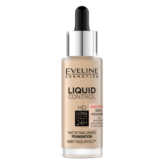 Eveline Liquid Control Foundation 24H 32ML – Shade 015 | Long‑Lasting Matte