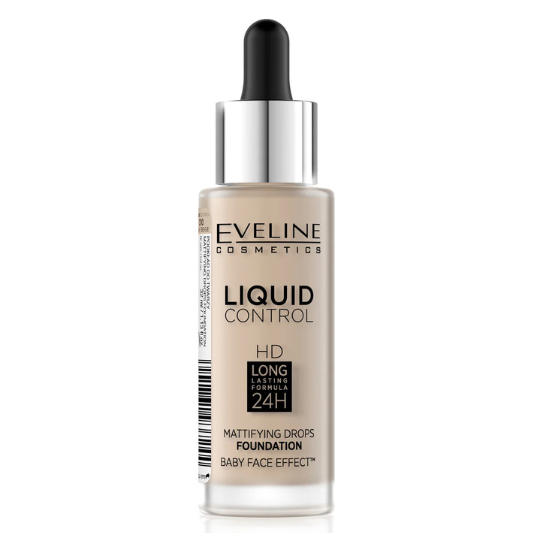 Eveline Liquid Control Foundation 24H 32ML – Shade 010 | Long‑Lasting Matte
