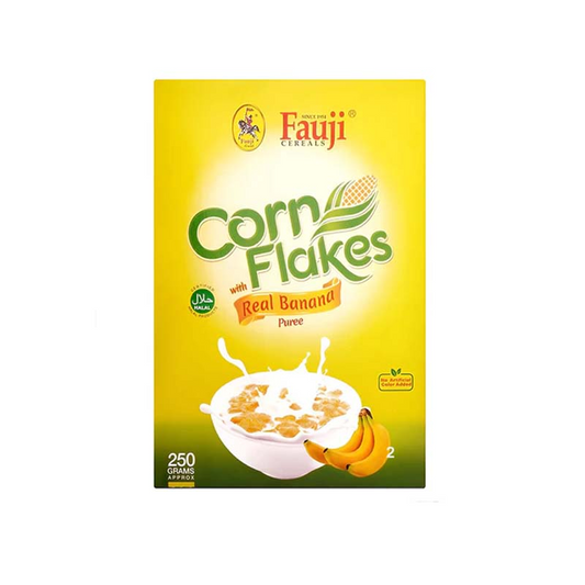 FAUJI CORN FLAKES REAL BANANA PUREE 150G