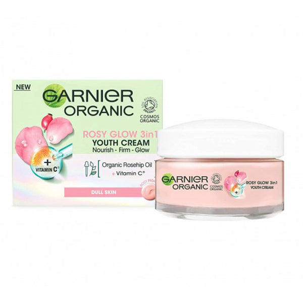 GARNIER ORGANIC ROSY GLOW 3IN1 YOUTH CREAM