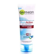 Garnier Pure Active Acne Foam Face Wash (100g) – Deep Cleansing & Oil Control
