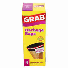 GRAB GARBAGE BAGS 4 LARGE 24X36