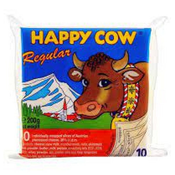 HAPPY COW REGULAR CHEESE SLICE 10PCS 200GM