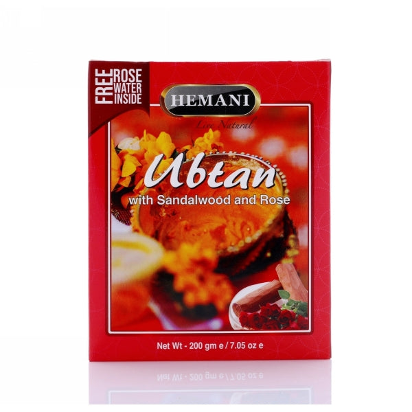 HEMANI UBTAN WITH SANDALWOOD & ROSE 200GM