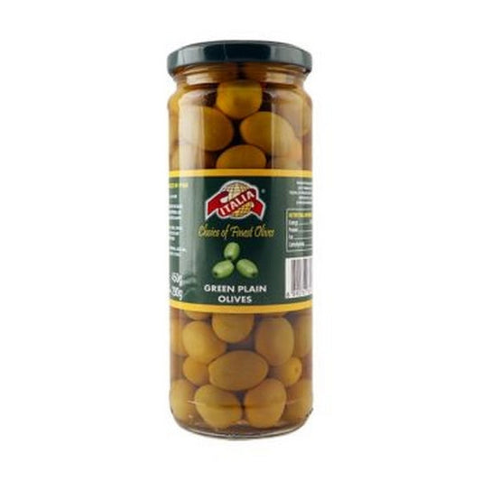 ITALIA GREEN PLAIN OLIVES 230G